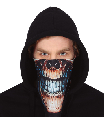 Totenkopf Tuch mit Klettverschluß 