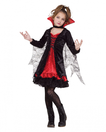 Vampiress Children Costume Dress With Lace for Halloween | Horror-Shop.com