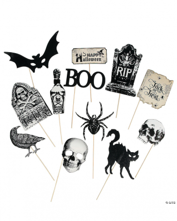 Vintage Halloween Photo Sticks 12 St. 