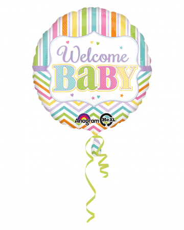 Welcome Baby Foil Balloon 43cm 