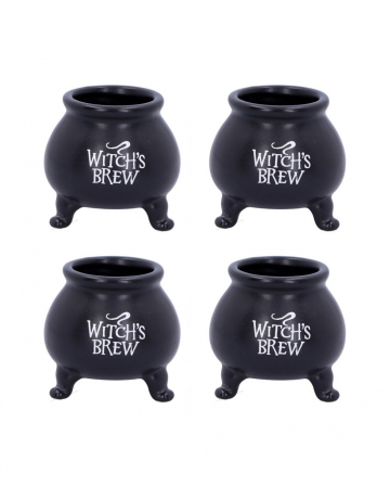Witch's Brew Kessel Shotglas 4 Stück 