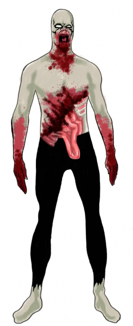 Zombie Skin Suit L