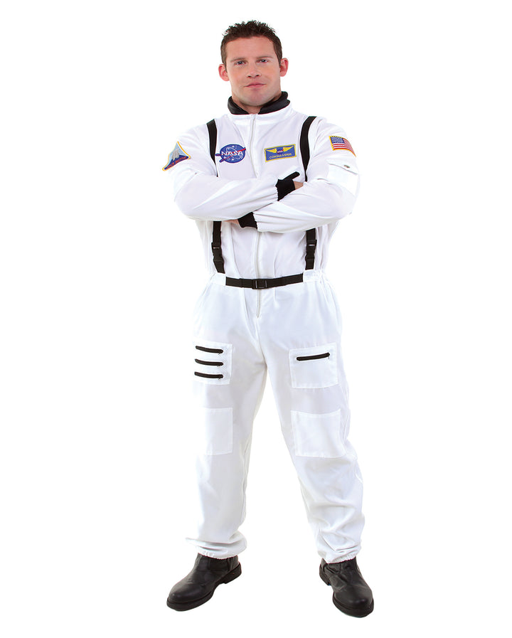 DEQUBE Astronaut-Kostüm Mit Raumschiff-Motiv | Unisex Einheitsgröße Für Kinder 3–6 Jahre | Weiß/Blau Mit Klettverschluss