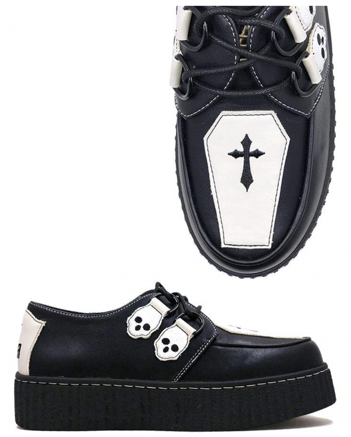 Coffin Black Creepers Shoes ★ for Gothic fans