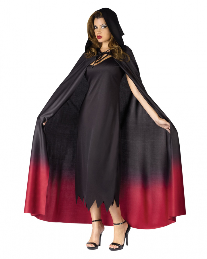 Demonic Fire Princess Cape Black Halloween cape in fiery Design