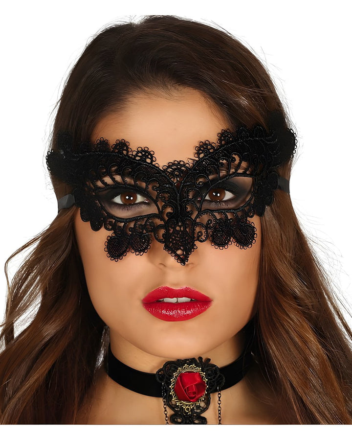 Haomye Venezianische Spitzenmaske – Elegante Halbmaske Für Karneval, Rave & Halloween-Partys