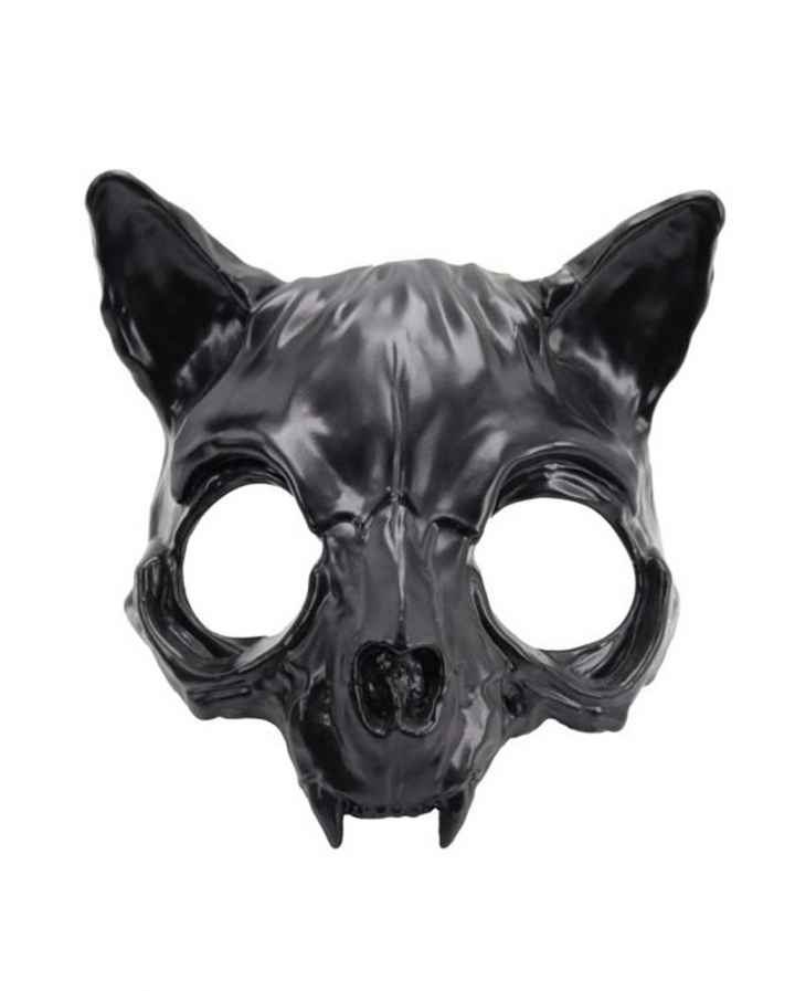 Bat Skull Half Mask Black buy for 🎃 | Horror-Shop.com