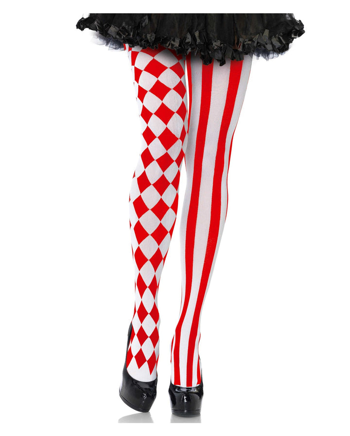 Weiße Strumpfhose Mit Roten Blutspritzern – Grusel-Accessoire Für Halloween-Kostüme (One Size Damen)