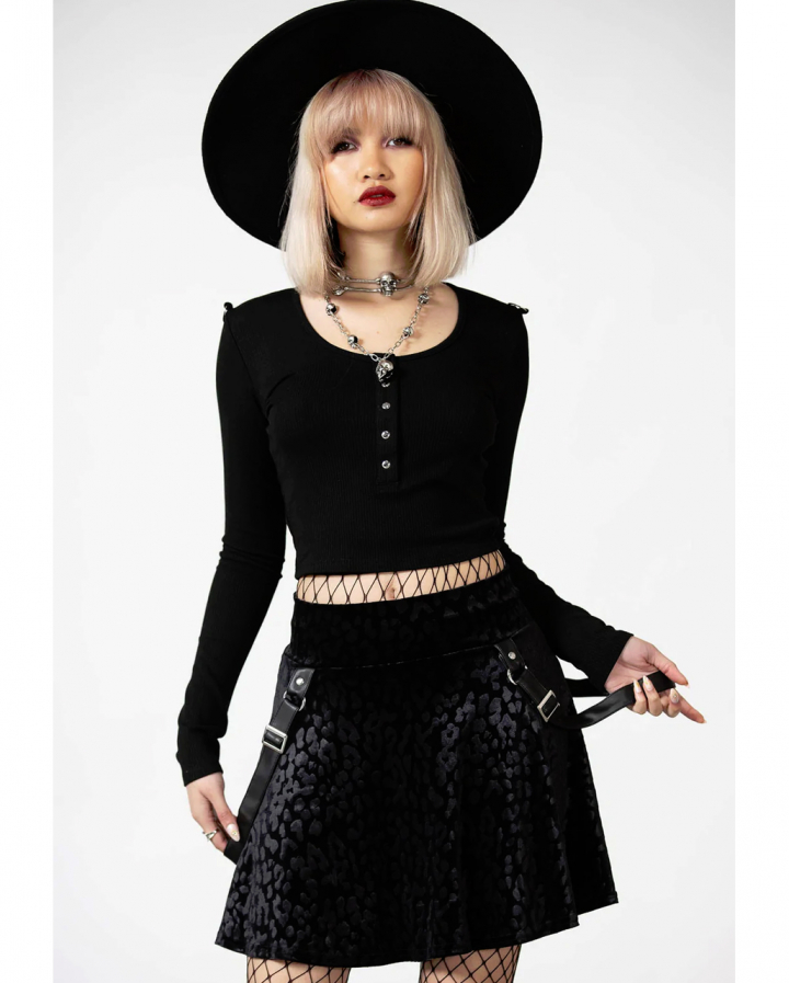 KILLSTAR Kitty Pride Skater Skirt Cool Gothic Rock ★