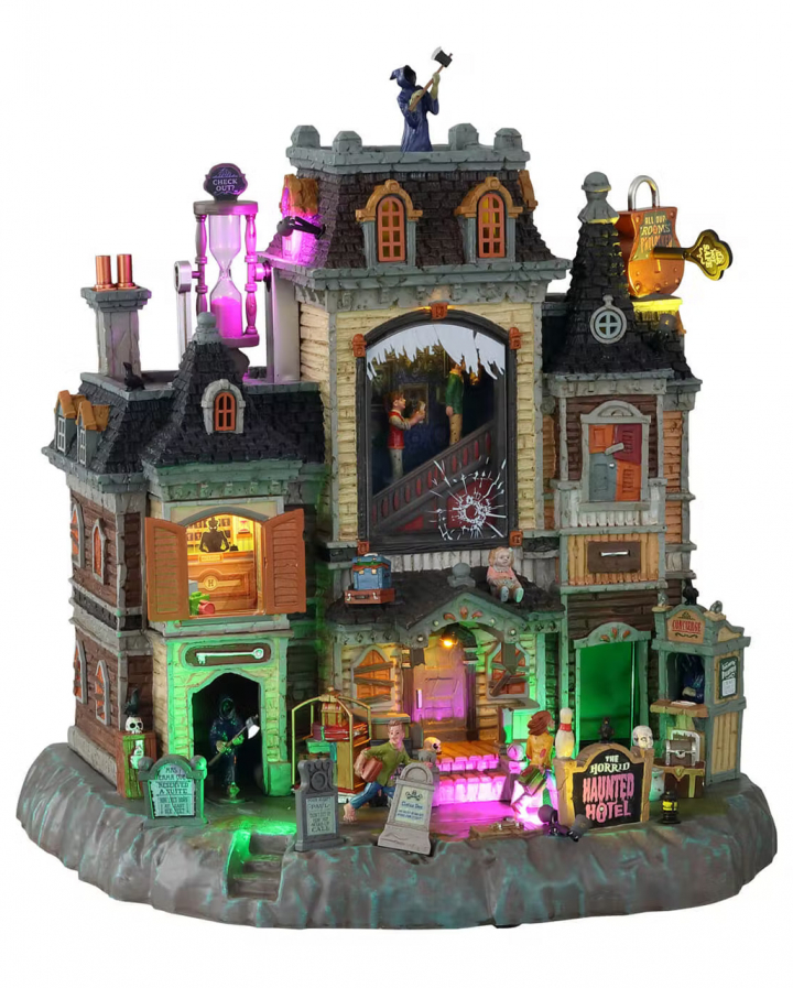 Decks To Get Out Of Spooky Town Lemax Spooky Town - The Horrid Haunted Hotel | Horror-Shop.com
