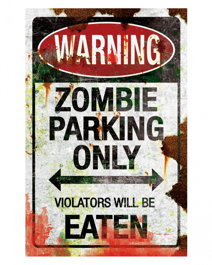 Parking Sign Zombie Parking Only Halloween Decoration