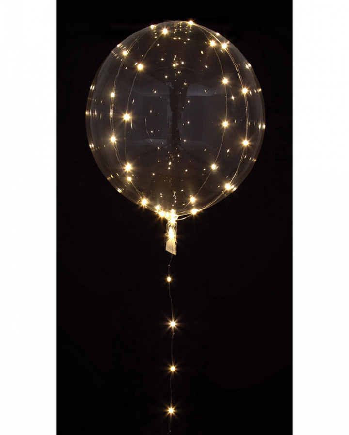 Party Kugel Ballon mit LED Lichterkette Partydeko | Horror-Shop.com