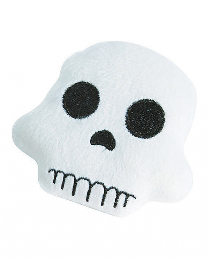 Halloween Plush Emoji White Skull