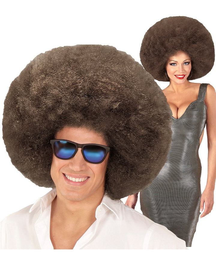 WIG ME UP Afro Perücke Braun – Kunsthaar, Mit Offener Kappe, Verstellbar