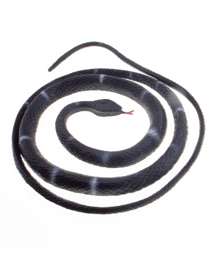 Black Latex Snake 80cm jocular | Horror-Shop.com