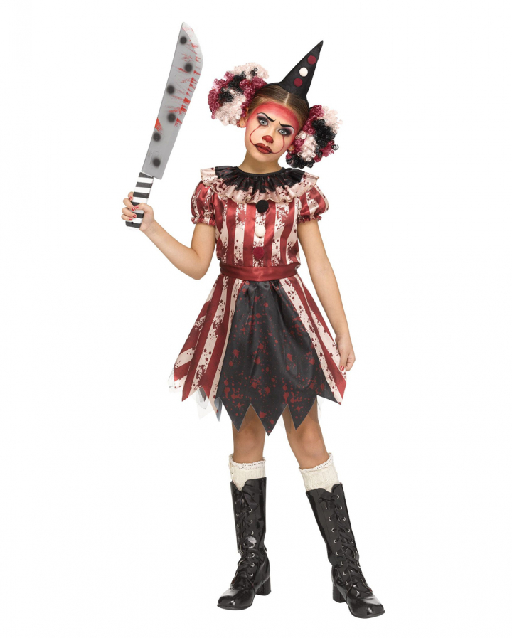 Terrorquin Girls Scary Harlequin Clown Costume main image 1