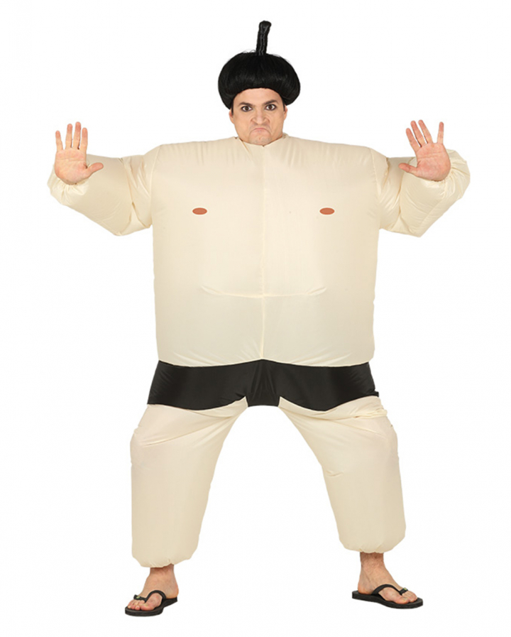 Inflatable Sumo Wrestling Costume Beige to buy