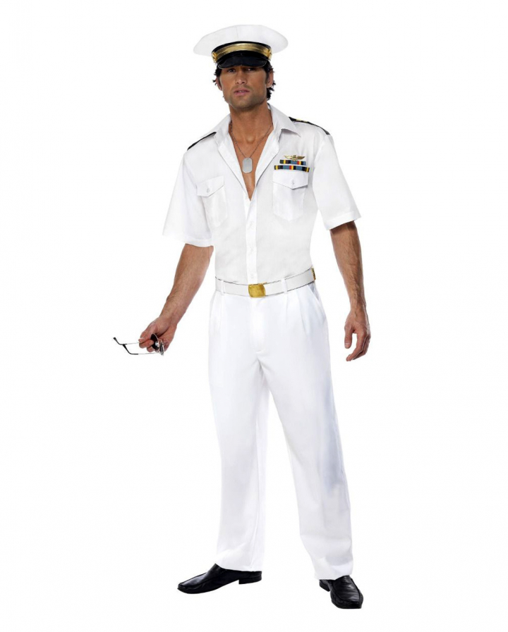 Top Gun Captain Costume L Fighter Pilot Costume