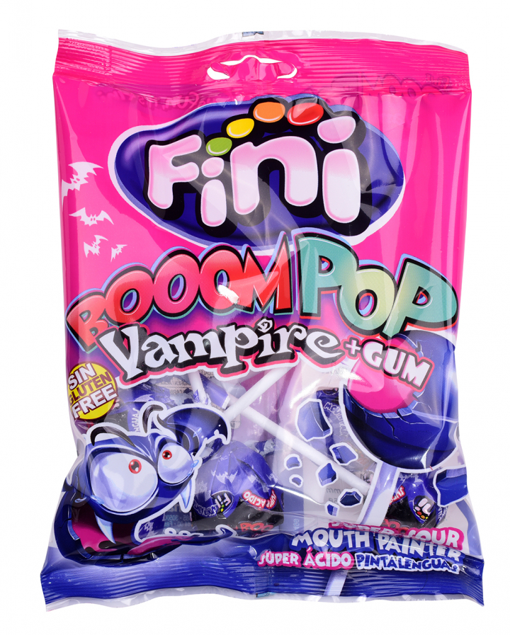 Vampir Lolly Mit Kaugummi 80g Für Halloween Horror 