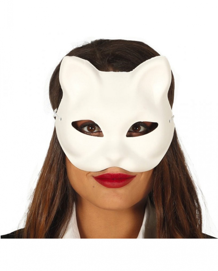 White Cat Mask for adults