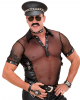 Biker Cap In Imitation Leather 