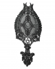 Gothic Hand Mirror With Baphomet Horns 