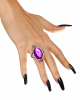 Gothic ring with violet stone 