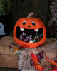 Grinning Halloween Pumpkin Candy Bowl 