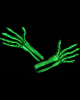Green Skeleton Gloves UV Active 