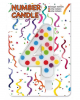 Confetti Number Candle No. 4 (6,5cm) 