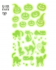 Leuchtende Halloween Sticker "Kürbisse & Katzen" 