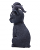 Okkulte Katzenfigur mit Ziegenhörner 