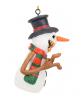 Scary Snowman Christmas Bauble 7,5cm 