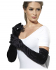 Black, elbow-length gloves off 