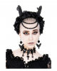Black Gothic Angel With Wings Earrings 