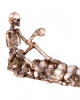 Skelett mit Totenköpfen Räucherstäbchenhalter 26cm 