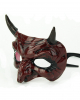 Teuflische Goblin Maske mit Hörner 