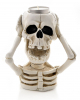 Weißes Skelett als Teelichthalter 14cm 