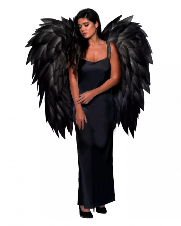 Disfraz ángel Negro Mujer JONRRYIN Disfraz Angel Mujer, Disfraz Angel Negro, Disfraz De Hada Y De Diablo, Alas De Ángel, Diadema Angel, Diadema Diablo, Corset, Medias De Rejilla Para Halloween Carnaval Cosplay