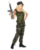 Camouflage Soldatin Kostüm 3-tlg 