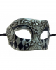 Venezianische Barock Augenmaske Silber-Schwarz 