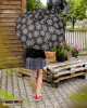 Gothic Umbrella With Spider Webs Motif 