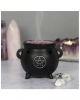 Witch Cauldron With Pentagram Incense Holder 