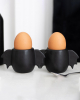 Black Egg Cup With Bat Wings 2 Pcs. 