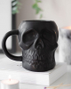 Black Matte Skull Mug 