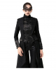 Black Gothic Ladies Long Coat With Lace 