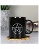 Schwarzer Pentagramm Kaffeebecher 