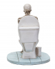 Skeleton On The Toilet Bowl 