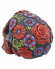 Sugar Skull With Flower Ornament 
