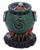 Emerald Witch Cauldron For Backflow Incense Cones 7.5cm 